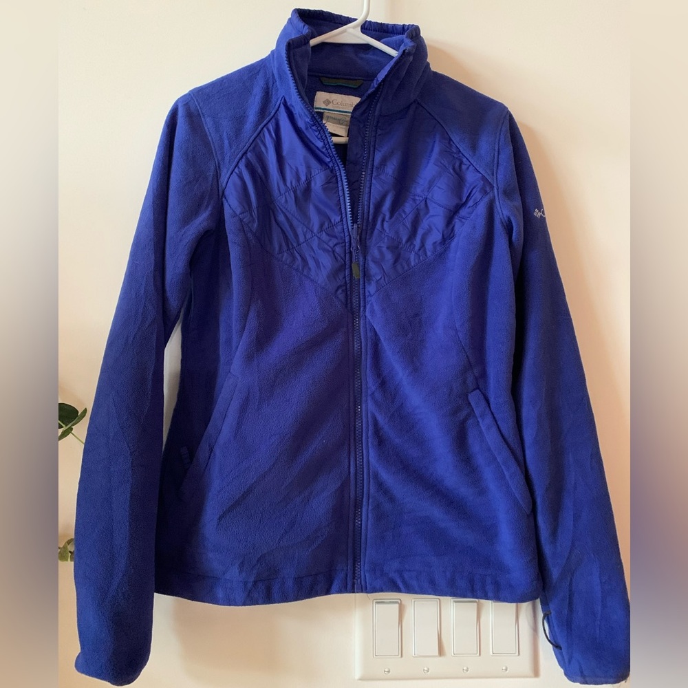 Women’s Columbia Fleece Zip Up Blue Jacket M